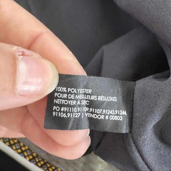 Club Monaco Skirt Womens 4 Gold Yellow Flare Mini Geometric Print Polyester - Picture 5 of 7